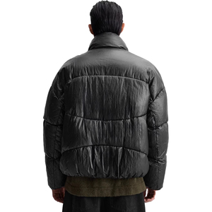 OEM diario invierno 100% poliéster a prueba de viento logotipo personalizado Ripstop burbuja cuello alto abajo chaqueta de los hombres - Product Image 3