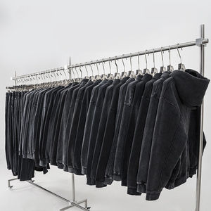 Bộ áo hoodie và quần thể thao nam dáng rộng, chất liệu cotton 100%, 450gsm, kiểu dáng vintage, màu acid wash, họa tiết 3D, khóa kéo, sản xuất tại xưởng. - Product Image 1