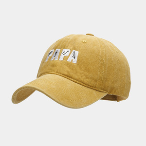 Chapeau de papa personnalisé en détresse lavé Chapeau de broderie de papa Casquette de baseball rétro Casquette à pression Fête des mères Fête des pères - Product Image 6
