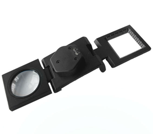 Черный магнитный металлический складной льняной тестер Лупа 8X со светодиодным светом - Product Image 5