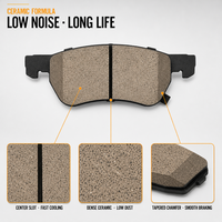 Kampas Rem Pra-Pengiriman untuk MG D2031 Tanpa Getaran Mengurangi Keausan Semi Metalik Kampas Rem Depan Mobil