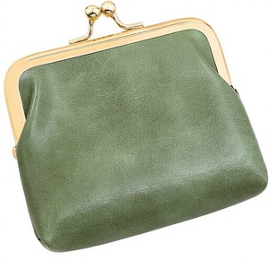 Monedero vintage de piel sintética con diseño de caramelo, doble compartimento desmontable, llavero de muñeca, cartera con <span class=keywords><strong>bolsillo</strong></span> abierto, mini bolso con forro de poliéster y cierre de beso. - Product Image 1