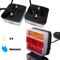 Kit d'éclairage de remorque 12V 16 LED avec prise 7 broches de 10m, feux arrière stop, clignotants et éclairage de plaque d'immatriculation pour camion et camping-car