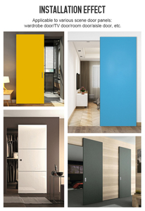 Perfiles de aluminio de riel secreto empotrado para el sistema de cocina del hogar Fantasma Cierre suave Interior Invisible Oficina Mecanismo de puerta corredera - Product Image 6