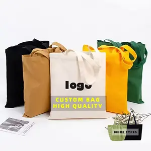 New Arrival Custom Logo Color Cotton Canvas Tote Shoulder Bags High Quality Large Reusable Shopping Bags Fashionable Design Gift