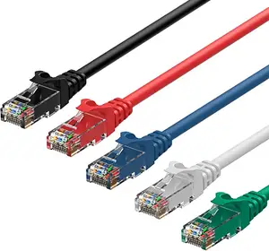 Personalizzato in fabbrica 1m 2m 3m 5m 10m pvc internet ethernet rj45 8 p8c utp cavo di rete patch cavo di comunicazione dati cat6