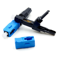 Connecteurs rapides SC-UPC, raccords à froid, perte inférieure à 0,3 dB, assemblage sur site de câbles de branchement FTTH pour réseaux de télécommunications