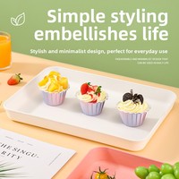 Extra diepe dikke PP schaaltjes; Rechthoekige schaal voor thuis, hotels, restaurants; Fruitplateau, theeschaal, moderne minimalistische schaal