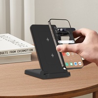 Station de charge sans fil 3-en-1 WL146 de marque LP, 15W, magnétique, idéale pour les voyages, support de charge de bureau élégant pour téléphone, montre et écouteurs
