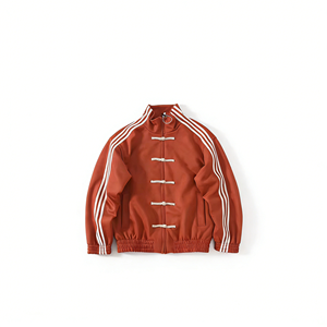 สินค้าใหม่ประจำฤดูใบไม้ผลิและฤดูใบไม้ร่วงปี 2025 สินค้าขายดี เสื้อแจ็คเก็ตคอตั้งติดกระดุมแบบเรียบ แจ็คเก็ตทรงหลวมมีกระเป๋าสำหรับผู้ชาย - Product Image 1