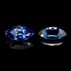 พลอยแซฟไฟร์ทรงมาร์ควิสขายส่งแบบเม็ดเดี่ยว ขนาด 1-10 กะรัต พลอยสีน้ำเงินรอยัลเพาะเลี้ยงในห้องปฏิบัติการ สำหรับทำเครื่องประดับ - Product Image 4