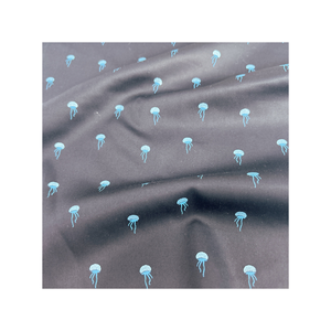 Mimi moda Color personalizado antiestático GOTS algodón orgánico Lasic tela Venta caliente patrón de medusas para el uso del bolso del coche de las niñas - Product Image 1