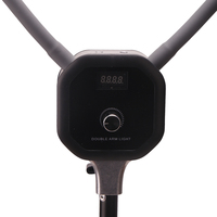 Lampu Cincin Led Ganda Fotografi, Lampu Cincin Profesional, Led Ganda, Dua Lengan, Video, Lampu Rias Ponsel Dapat Diredupkan