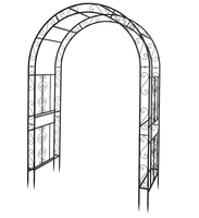 Arche de jardin de 7 pieds, arche métallique robuste, support décoratif pour treillis, idéale pour cérémonies de mariage, fêtes et plantes grimpantes