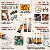 Adhésif Cyanoacrylate Personnalisable Écologique pour Collage Sécurisé Plastique Métal et Plus – Super Colle Forte pour Construction et Emballage