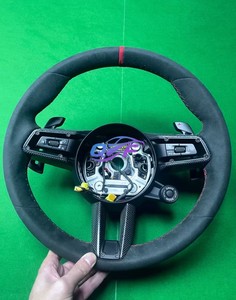 Volant en cuir noir adapté aux Por-<span class=keywords><strong>sc</strong></span>-hes Panamera Cayenne Macan Taycan Cayman Boxster Carrera997 <span class=keywords><strong>911</strong></span> 991 718 996 987 - Product Image 4