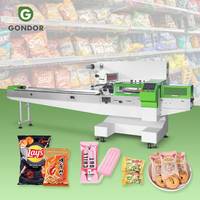 Automatische mini ronde hotelzeep verpakkingsmachine voor biscuit, keukenspons, kussen, zakjes en Arabisch brood