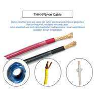 Cable THHN THWN, Cable Eléctrico con Conductor de Cobre Trenzado, Aislamiento de PVC y Revestimiento de Nailon, THW 10 12 14 AWG