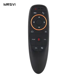 Best Selling Air Fly Mouse G10S Gyro Sensor 2.4G Mini Draadloze Voice Afstandsbediening Voor Android Tv Box