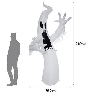 Vente chaude décorations d'halloween 2024 halloween gonflable extérieur fantôme halloween décor à la maison avec lumière LED - Product Image 6