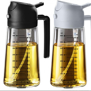 Dispenser <span class=keywords><strong>Olio</strong></span> d'Oliva 2 in 1 con Apertura e Chiusura Automatica, Bottiglia Spray in Vetro da 470ml <span class=keywords><strong>per</strong></span> Cucina - Product Image 6