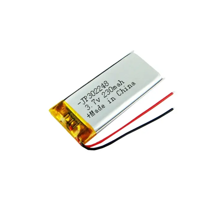 custom li polymer battery 3.7v 302248 230mah for toy