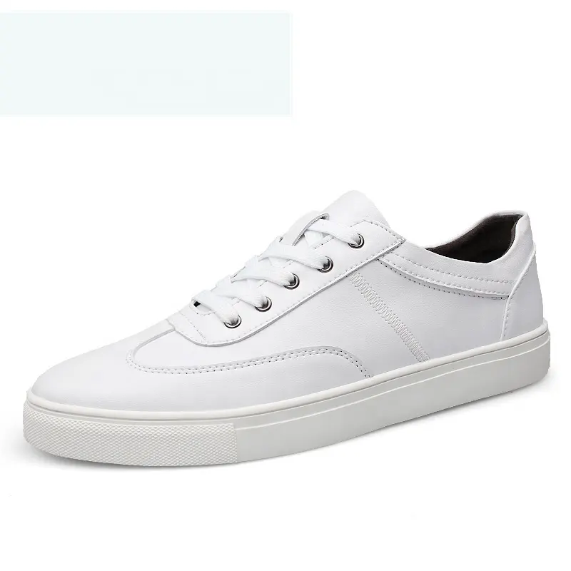 Unisex Top Grade Genuine Leather Upper White And Black Fashion Sneakers Casual Shoes Men Women Size 35-49