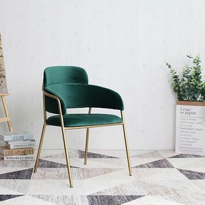 <span class=keywords><strong>Chaise</strong></span> de salle à manger en velours rose, meuble de maison <span class=keywords><strong>scandinave</strong></span>, pieds en métal, mobilier de salon - Product Image 3