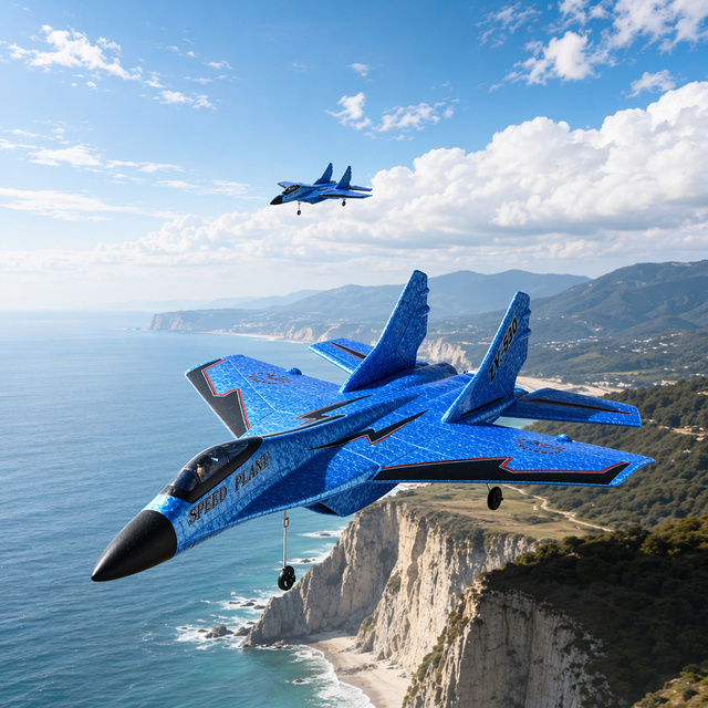 ZY-530 RC Airplane, Large 44cm RC Airplane with 2 Batteries, 44cm Wingspan, EPP Foam, CE/FCC, Hobbyist Grade