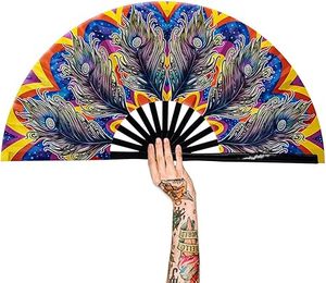 <b>Large</b> Hand <b>Fan</b> Glow Effect 33cm Promotion Style for Party Christmas Halloween Decorations Angel Model Design Perfect Souvenir - Product Image 2