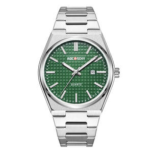 Nuevos relojes para hombre, elegante banda de acero, relojes de cuarzo impermeables, calendario luminoso, relojes para hombre, venta al por mayor - Product Image 6