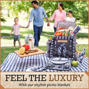 Sac à dos isotherme personnalisé pour pique-nique familial en plein air, sac à déjeuner pour 4 personnes - Product Image 2
