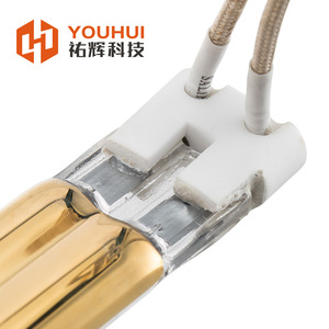 Youhui Infrared Gold Plated <b>Heating</b> <b>Tube</b> 50-1500mm Quartz Electric <b>Heating</b> Element For Industrial Use - Product Image 2