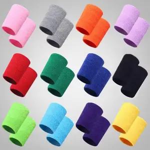 Bán Buôn Dây Đeo Cổ Tay Giá Rẻ Tùy Chỉnh Thể Thao Sweatband Cotton Cổ Tay Sweatbands Không Có Tối Thiểu Nhà Sản Xuất Biểu Tượng Tùy Chỉnh