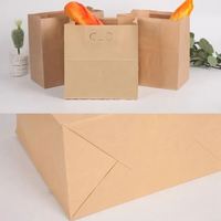 Sac en papier kraft brun personnalisé pour sandwichs, aliments cuits au four, pain
