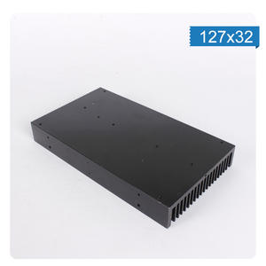 Özel sıyırma makinesi siyah alüminyum profil ısı dağılımı fermuar Fin ısı yutucular soğutucu levha kaynak radyatör ısı emici - Product Image 4