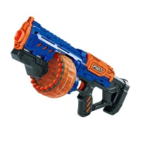 Gros pistolet à fléchettes électrique mitrailleuse entièrement automatique tir rapide 20 fléchettes à tambour rotatif alimenté par batterie jouet motorisé Blaster