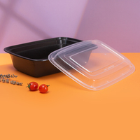 Contenedor Rectangular Desechable de 12 16 24 28 32 38 58 Onzas, Moldeo por Inyección de PP, Almacenamiento de Alimentos y Contenedor