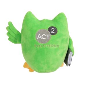 Peluche personalizzato a forma di <span class=keywords><strong>gufo</strong></span> <span class=keywords><strong>verde</strong></span>, pupazzo di peluche a forma di <span class=keywords><strong>gufo</strong></span> cartone animato con logo ricamato, mascotte animale di peluche, regalo - Product Image 2