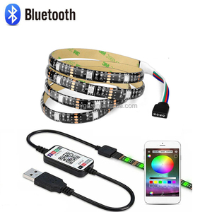 Bande <span class=keywords><strong>LED</strong></span> RGB intelligente sans fil 5M avec application, télécommande, DC 5V <span class=keywords><strong>USB</strong></span>, rétroéclairage <span class=keywords><strong>TV</strong></span>, <span class=keywords><strong>ruban</strong></span> <span class=keywords><strong>LED</strong></span> flexible 5050 SMD - Product Image 2