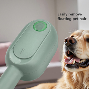 Nuovo manico gatto Steamy spazzola Logo personalizzato Pet cane gatto capelli elettrico pettine pulizia spazzola Spray massaggio - Product Image 3