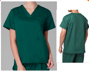 OEM Unisex de algodón 100 de manga corta con cuello en V de médico enfermera uniformes exfoliantes conjunto - Product Image 3