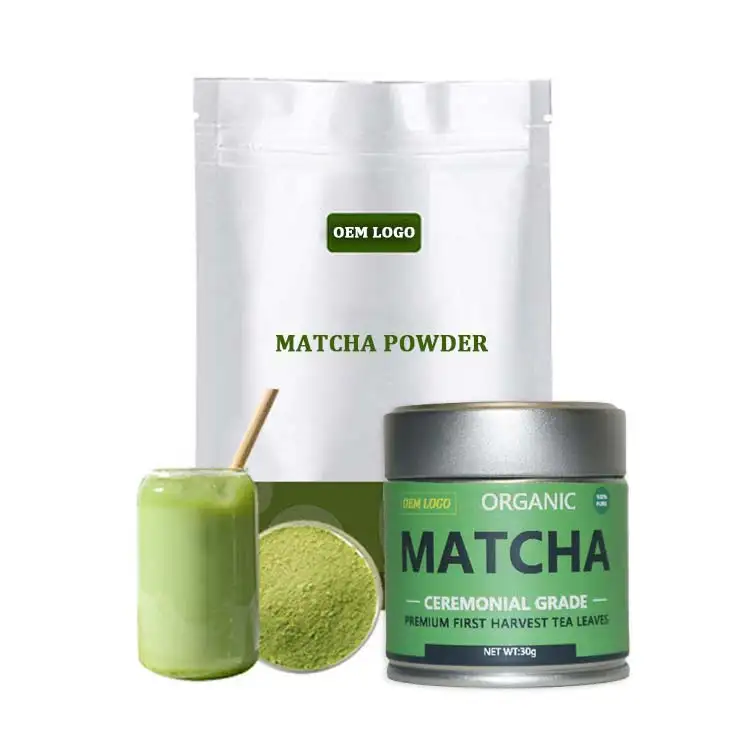 Preço a granel chá verde Matcha em pó de grau cerimonial orgânico de marca própria