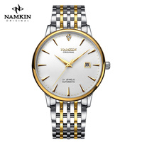 Relojes mecánicos de lujo para hombre con logotipo personalizado OEM, 41 mm, cristal de zafiro, acero inoxidable, reloj de pulsera automático