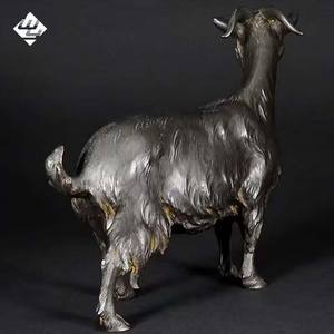 추상적인 유명 장식 대형 예술 맞춤형 공원 야외 아름다운 염소 청동 조각상 실물 크기 - Product Image 5