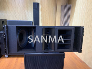 Système de sonorisation professionnel pour scène, DJ, extérieur, enceinte active 3 voies TTL 55-A double 12 pouces en néodyme, en bois, type Line Array. - Product Image 6