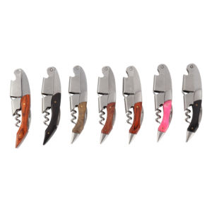 Sacacorchos con mango de madera de nuevo diseño, Abrebotellas de Metal con impresión de logotipo personalizado con abrebotellas de cerveza - Product Image 5