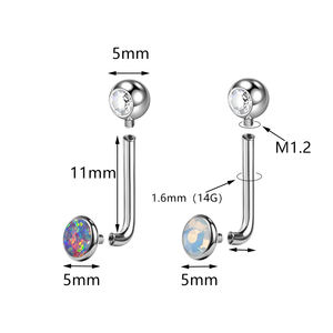 Venta al por mayor Retenedores y joyería Hide-it Titanio 14G Cristal Christina <span class=keywords><strong>Piercing</strong></span> Vertical Clítoris Aro <span class=keywords><strong>VCH</strong></span> Anillo <span class=keywords><strong>Piercing</strong></span> Genital - Product Image 3