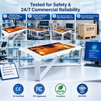 Meja Terapi Sentuh Interaktif dengan Layar LCD 43 Inci, Meja Sandbox Digital untuk Penggunaan Klinik Konseling Kesehatan Mental