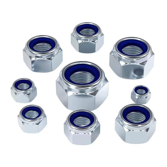 Grade 4.8 8.8 Black Steel NYLOC Fully Threaded Heavy Duty Insert Nylon Locking Nuts M2-M20 Din985